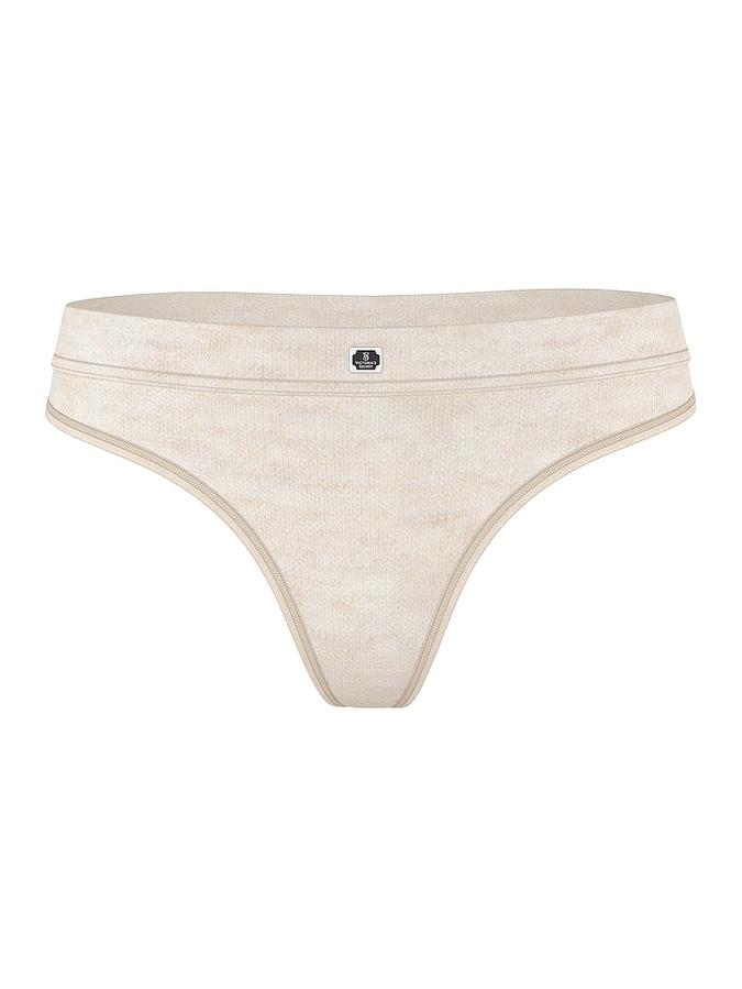 Logo Cotton Thong Panty image number 1