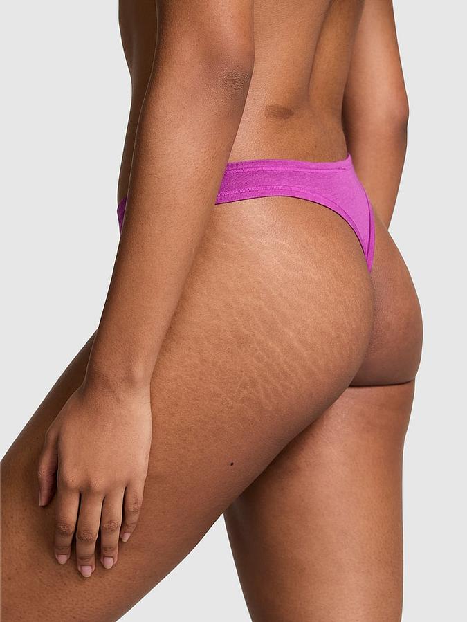 Cotton High-Leg Thong Panty