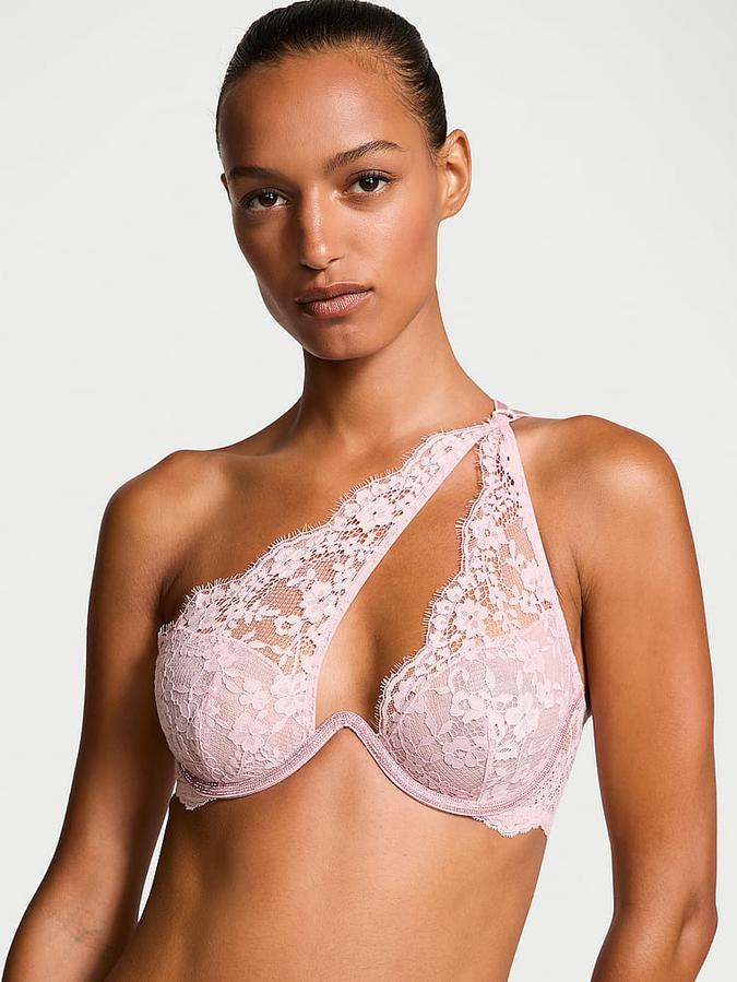 Twinkle Lace One-Shoulder Monowire Bra image number 0