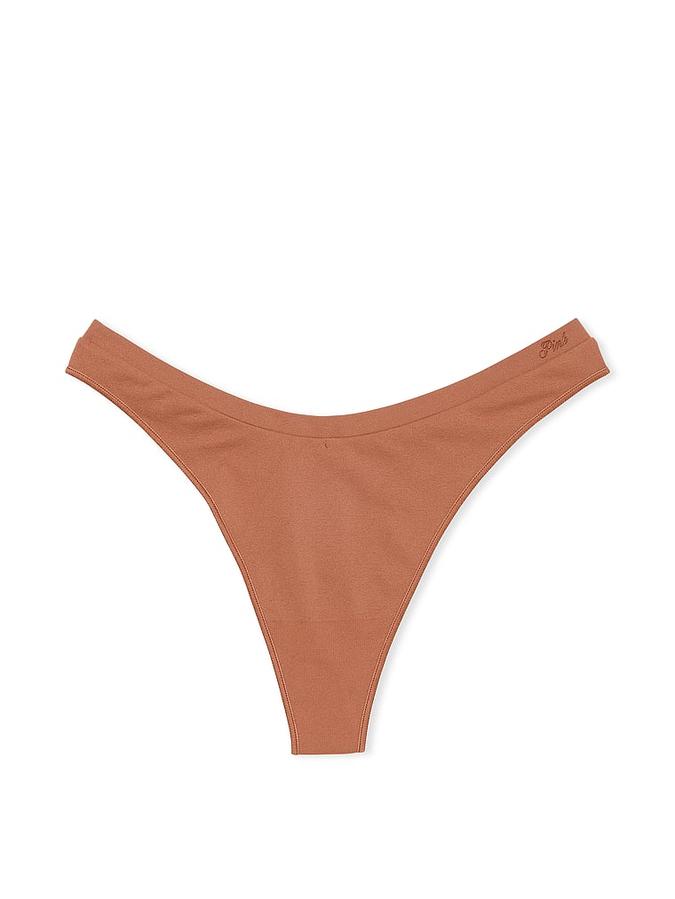 Seamless High-Leg Thong Panty image number 2