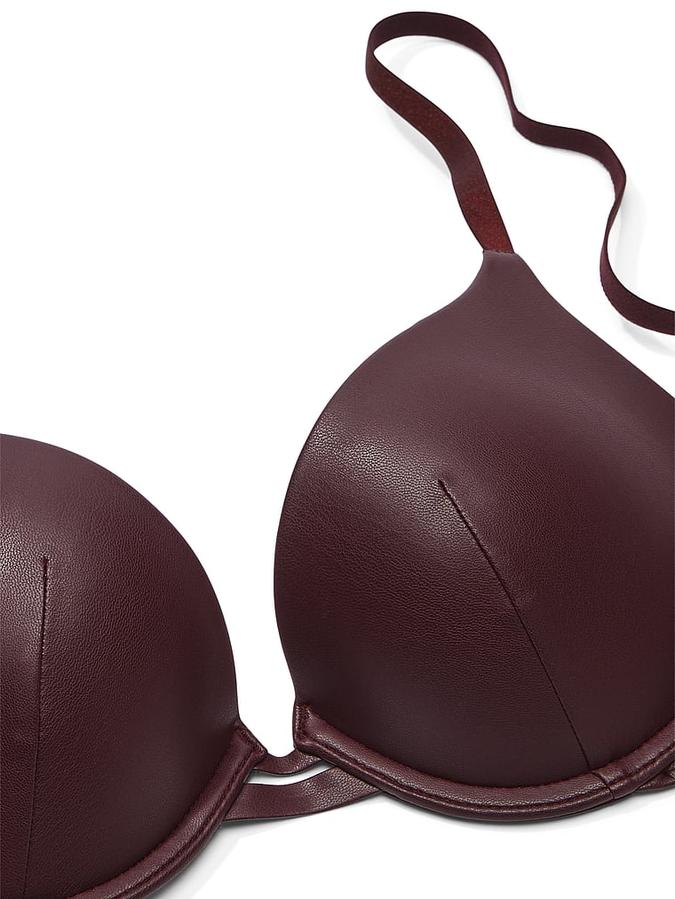 Faux Leather Push-Up Bra image number 3