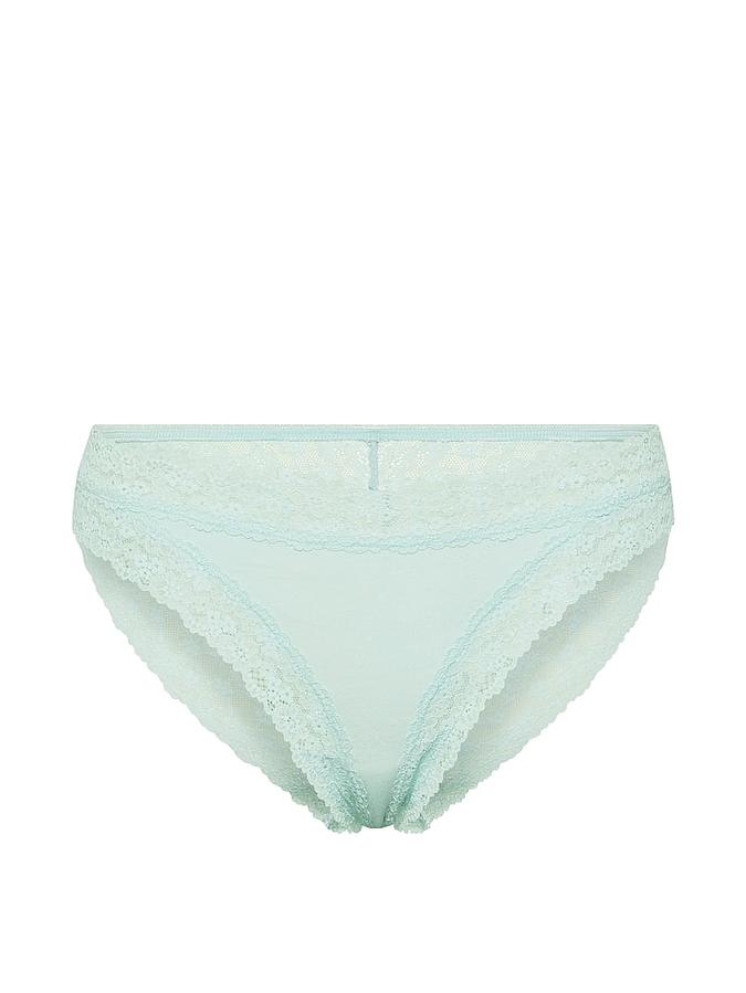 Cotton Lace-Trim Bikini Panty image number 2