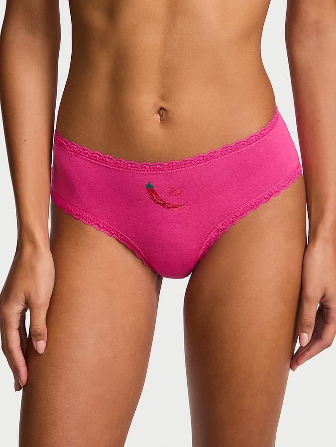 Cotton Lace-Waist Cheeky Panty
