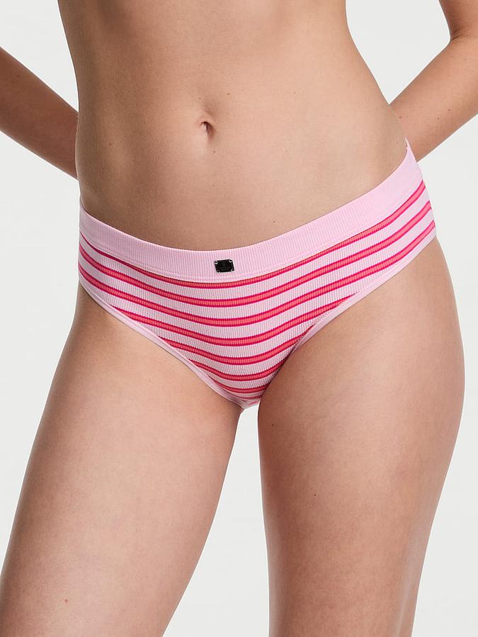 Cotton Rib Logo Hardware Hiphugger Panty