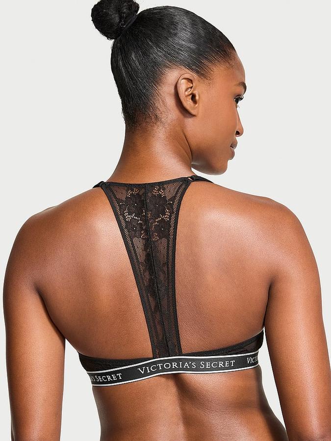 Lightly Lined Front-Close Lace-Trim Demi Bra image number 1