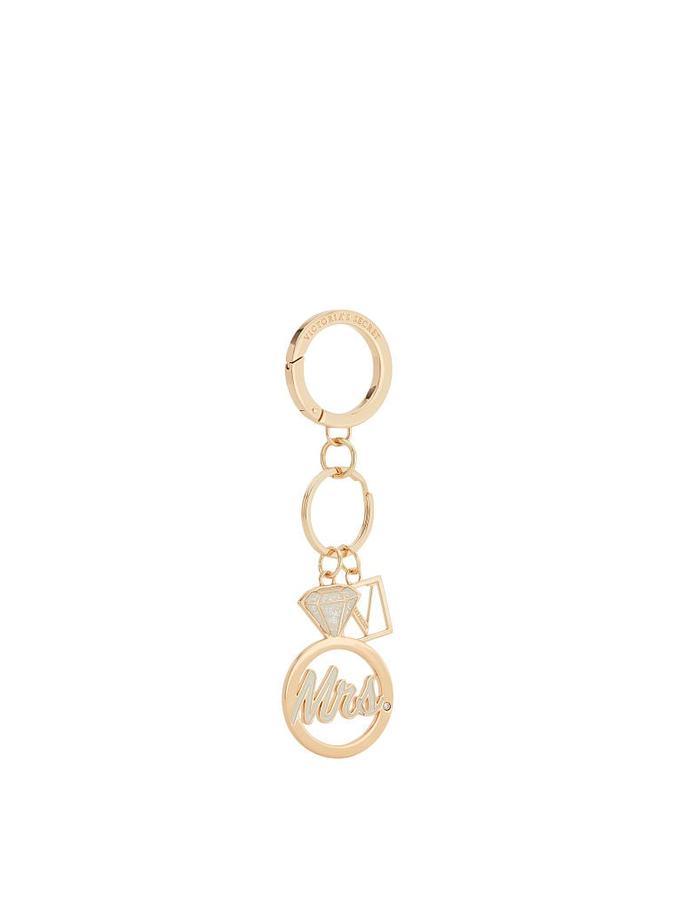 The Victoria Keychain Charm Bridal Gold image number 0