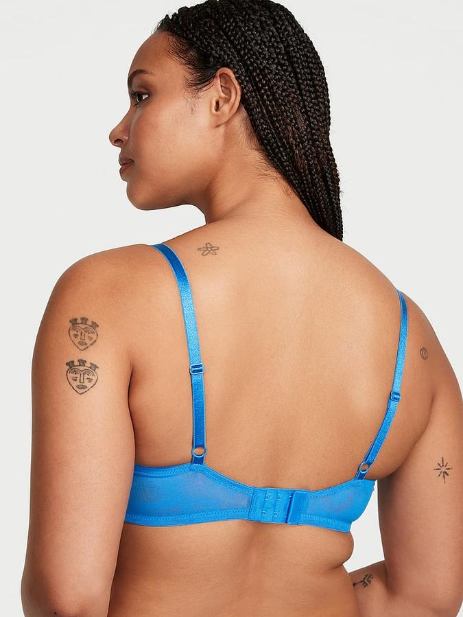 Shine Strappy Unlined Lace Low-Cut Demi Bra