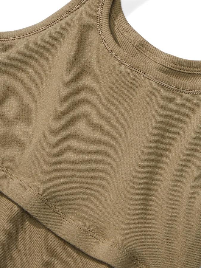 Cropped Rib Tank Top image number 3