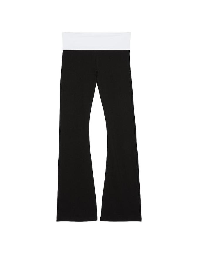 All-Day Cotton Foldover Flare Leggings image number 2