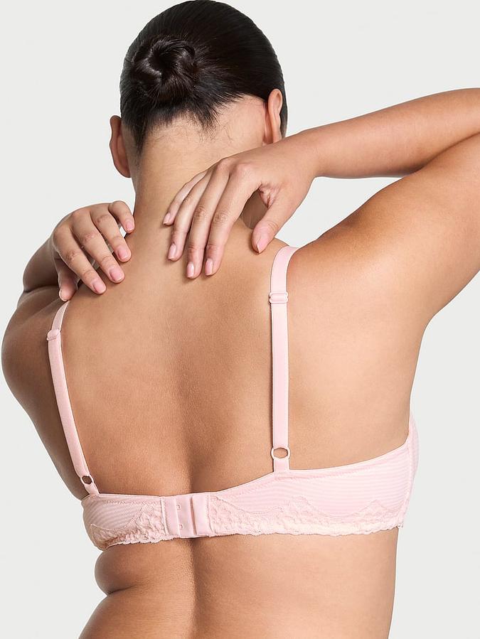 Cotton Shadow Stripe Lightly Lined Wireless Bra