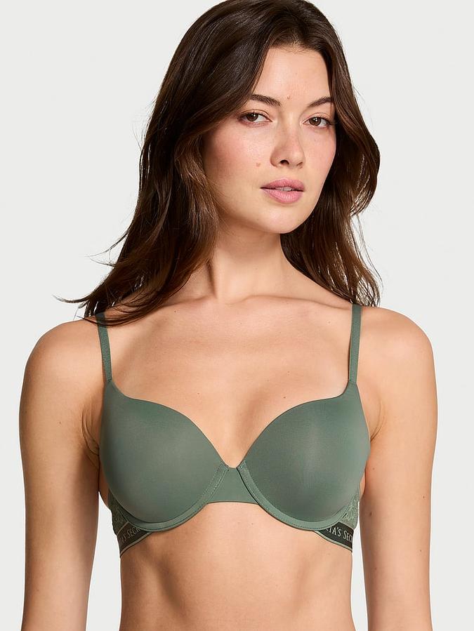 Push-Up Perfect Shape Lace-Trim Bra image number 0