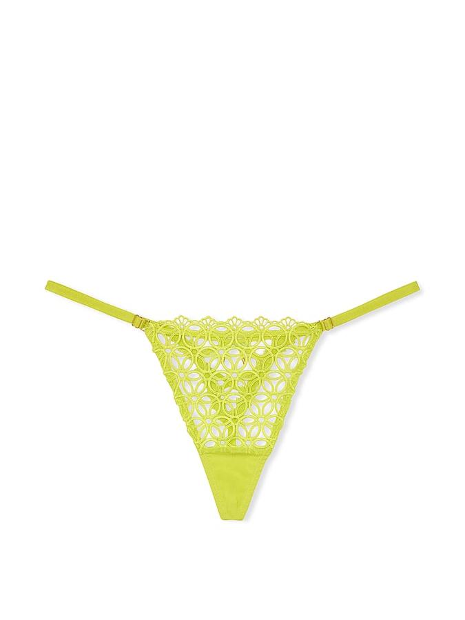 Geo Daisy Lace Adjustable V-String Panty image number 2
