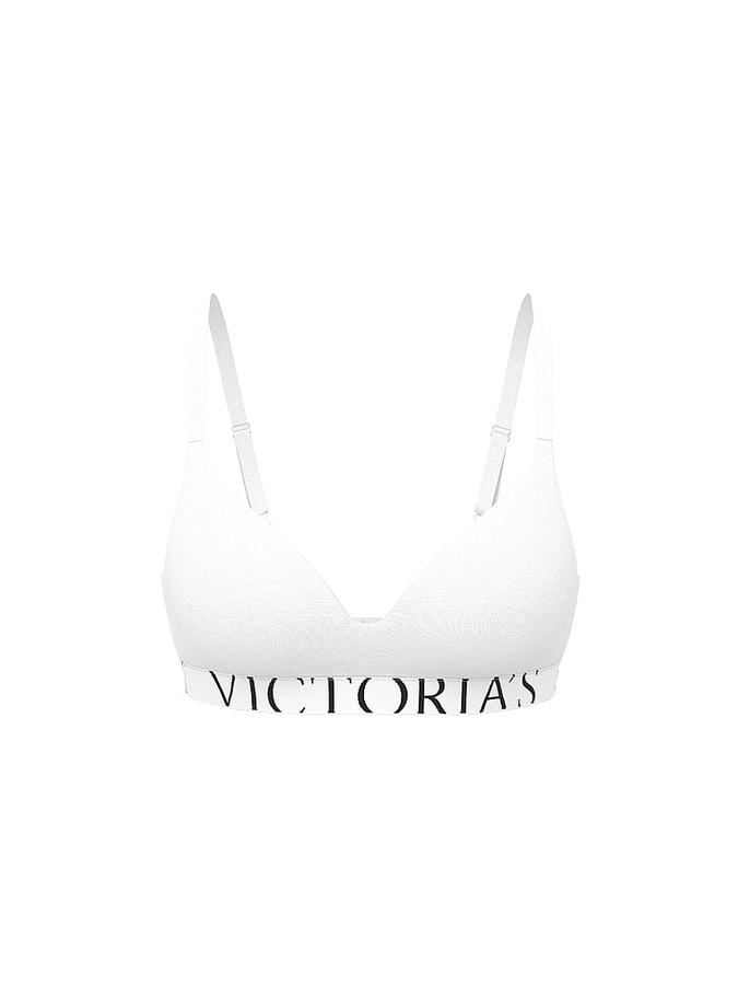 Cotton Exploded Logo Lightly Lined Wireless Bra image number 2
