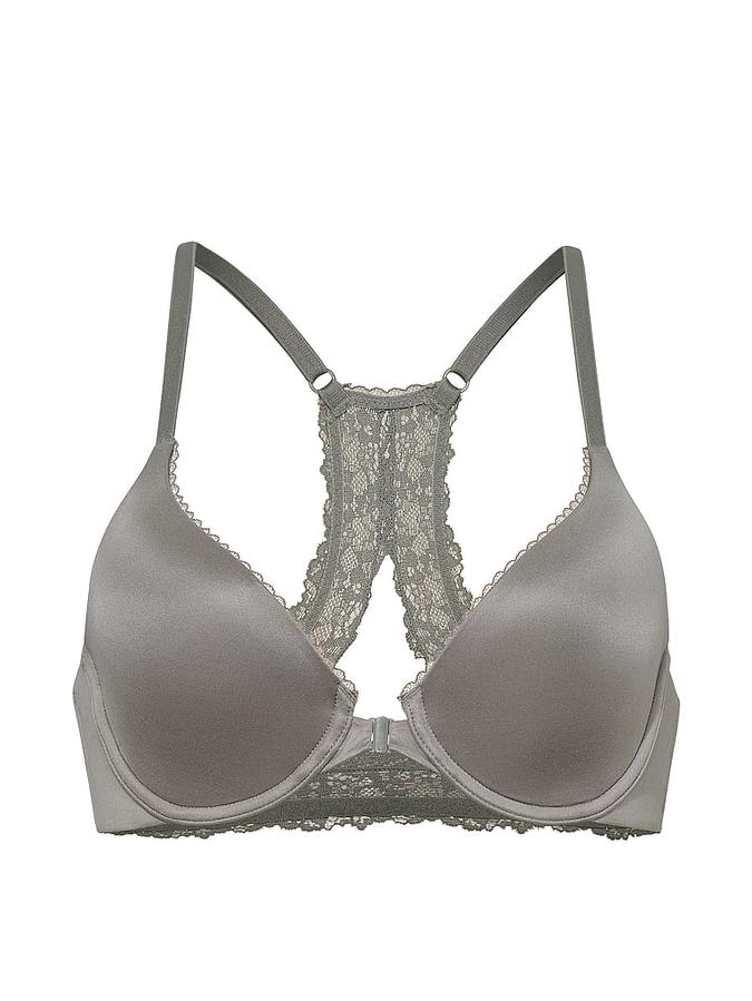 Lightly Lined Lace Racerback Full-Coverage Bra image number 2
