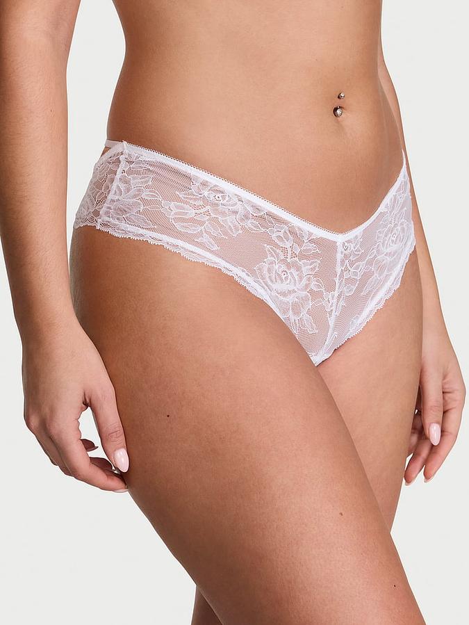 Lace Strappy Hardware Open-Gusset Cheeky Panty