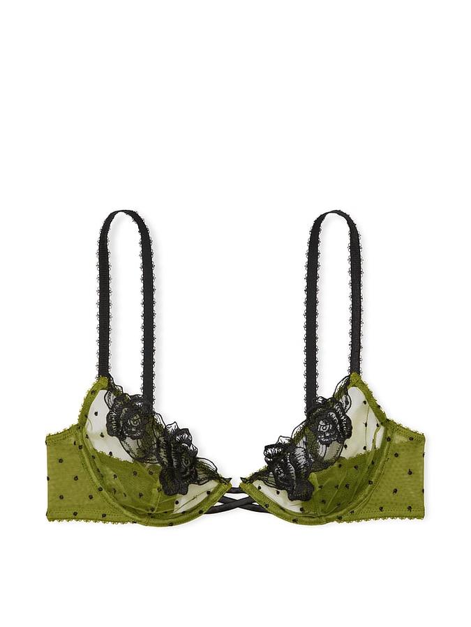 Sheer Rose Unlined Low-Cut Demi Bra image number 2