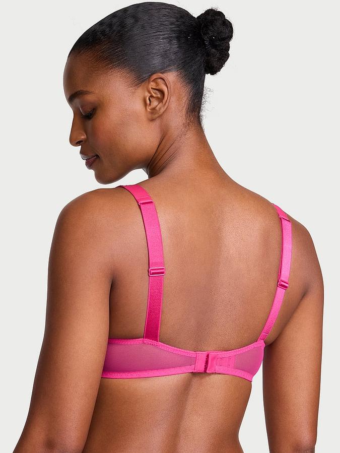 Bombshell Add-2-Cups Shine Strap Rose Lace Push-Up Bra
