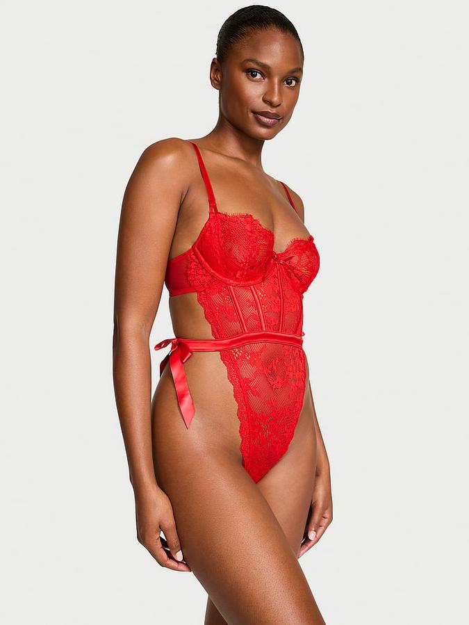 Wicked Unlined Lace Teddy