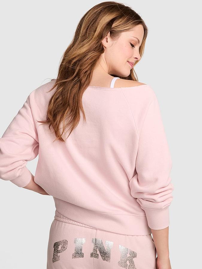 Ivy Fleece Off-The-Shoulder Sweatshirt