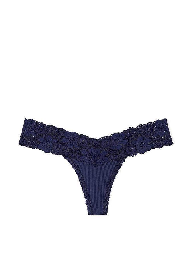 Wink Lace-Trim Thong Panty