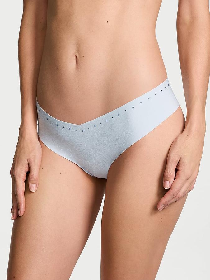 No-Show Shine-Trim Thong Panty image number 0