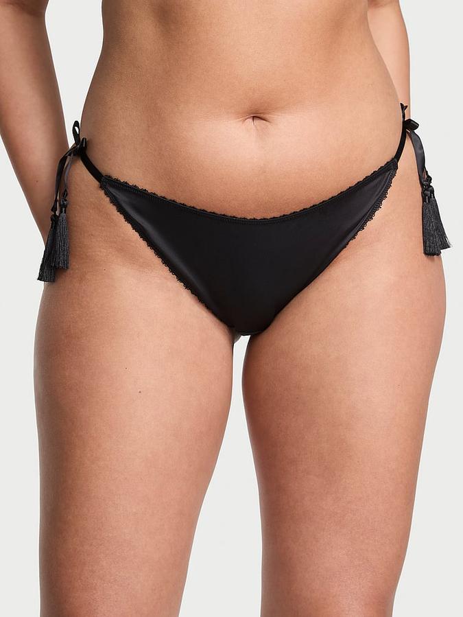 Electric Orchid Satin Side-Tie Cheeky Panty image number 0