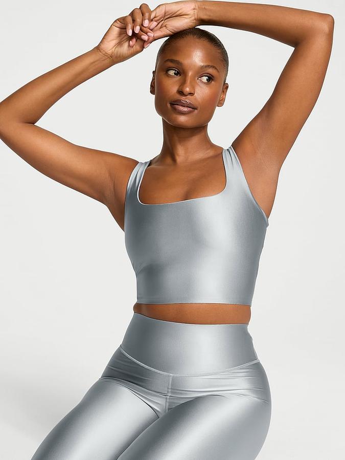 VSX GlossyTech&trade; Square-Neck Bra Top