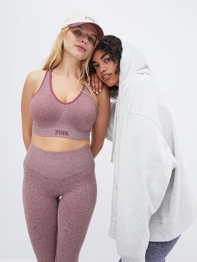 Pink Active Seamless Air Medium-Impact Sports Bra image number 4
