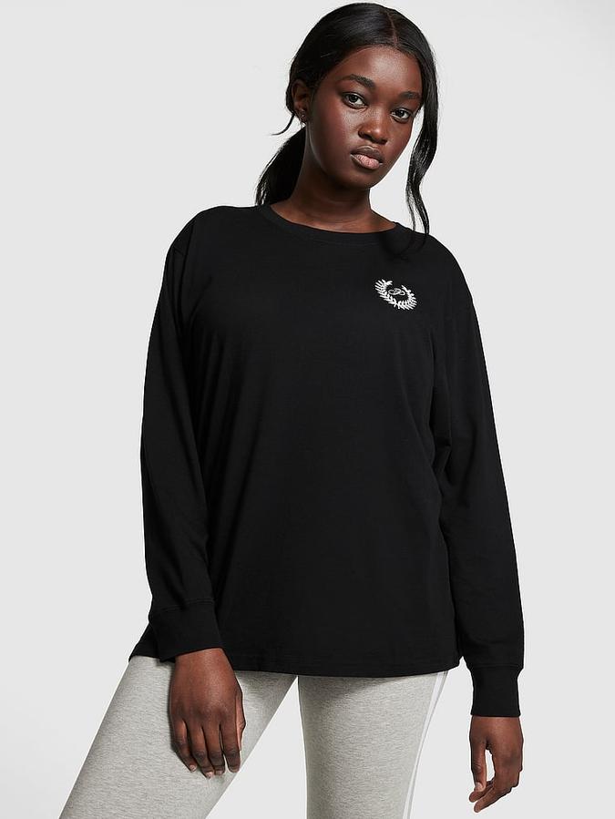 Oversized Long-Sleeve Campus Tee image number 0