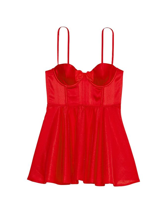 Bow-Topped Bustier Slip Dress image number 2