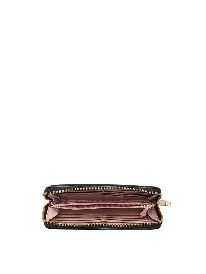 The Victoria Large Zipped Wallet Black image number 2