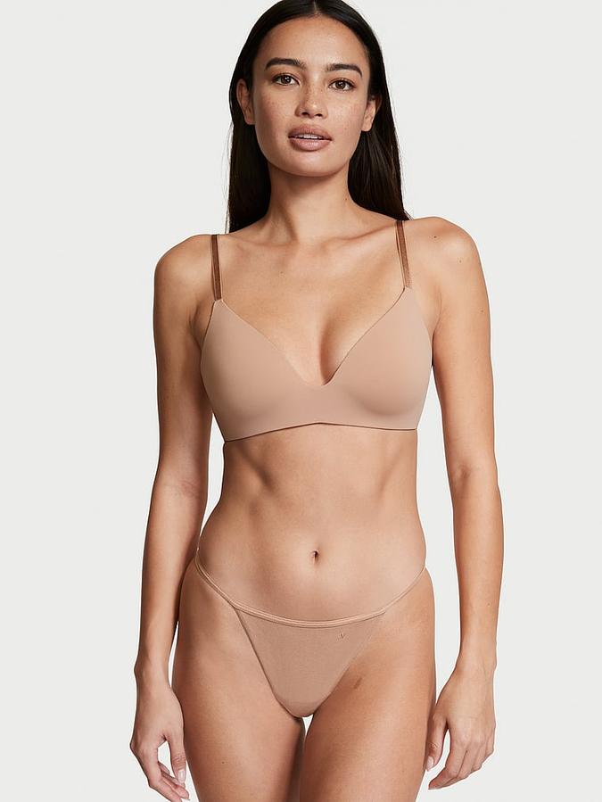 Stretch Cotton V-String Panty image number 0