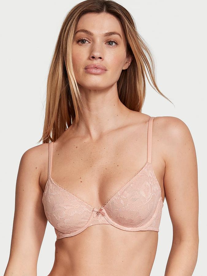 Invisible Lift Unlined Lace Demi Bra image number 0