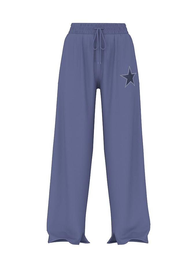 Ivy Fleece Wide-Leg Split-Hem Sweatpants image number 2