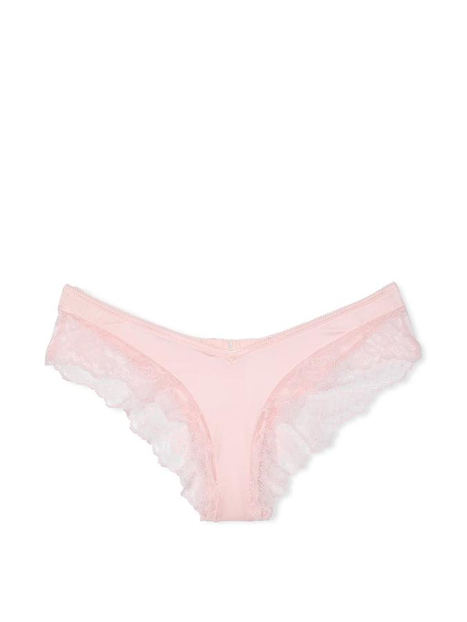 Rose Lace-Trim High-Leg Cheeky Panty image number 2