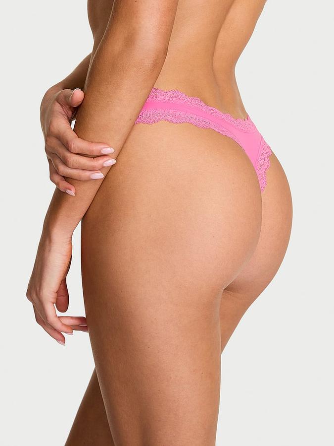 Lace-Trim Thong Panty