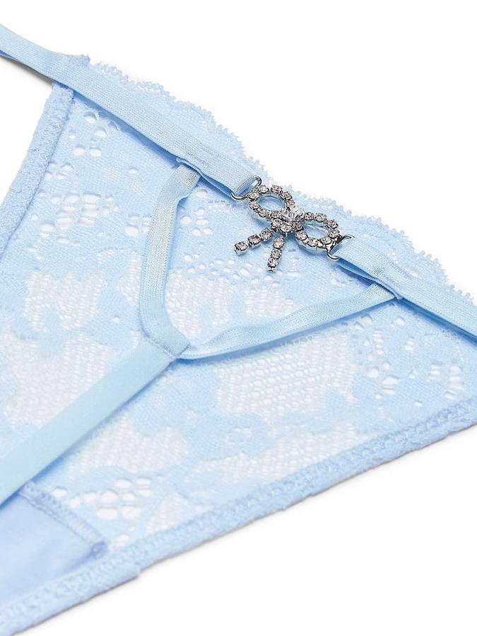 Twinkle Bow Lace V-String Panty image number 2