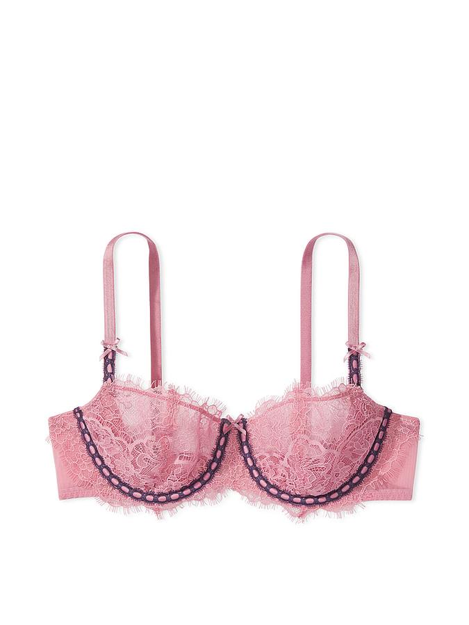 Wicked Unlined Ribbon Slot Lace Balconette Bra image number 2