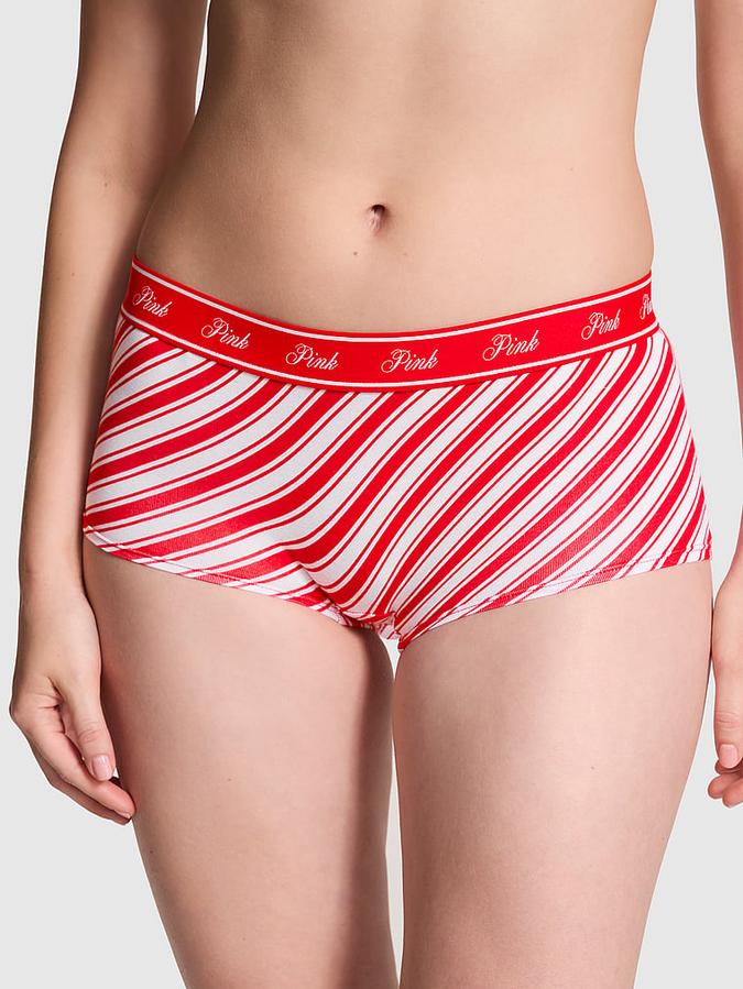 Logo Cotton Shine Boyshort Panty