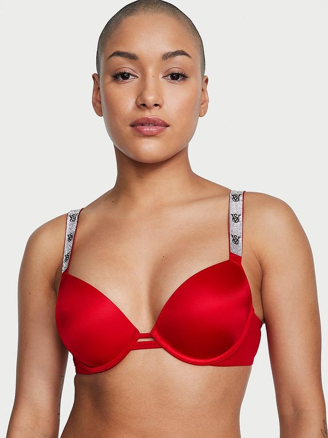 Shine Strap Push-Up Bra image number 0