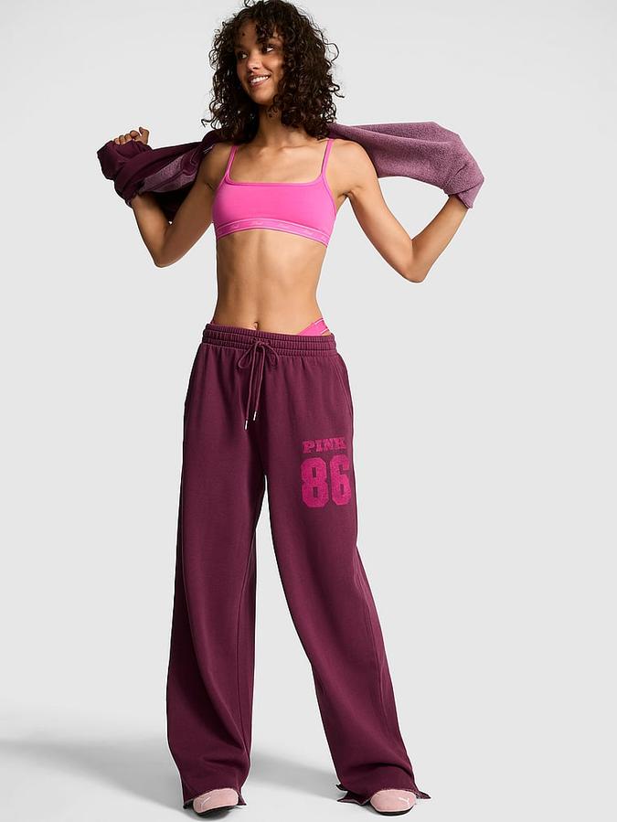 Ivy Fleece Wide-Leg Split-Hem Sweatpants image number 0
