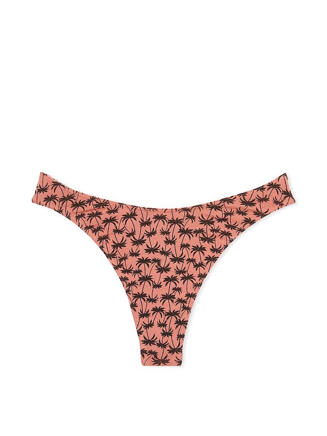 Stretch Cotton High-Leg Scoop Thong Panty image number 2