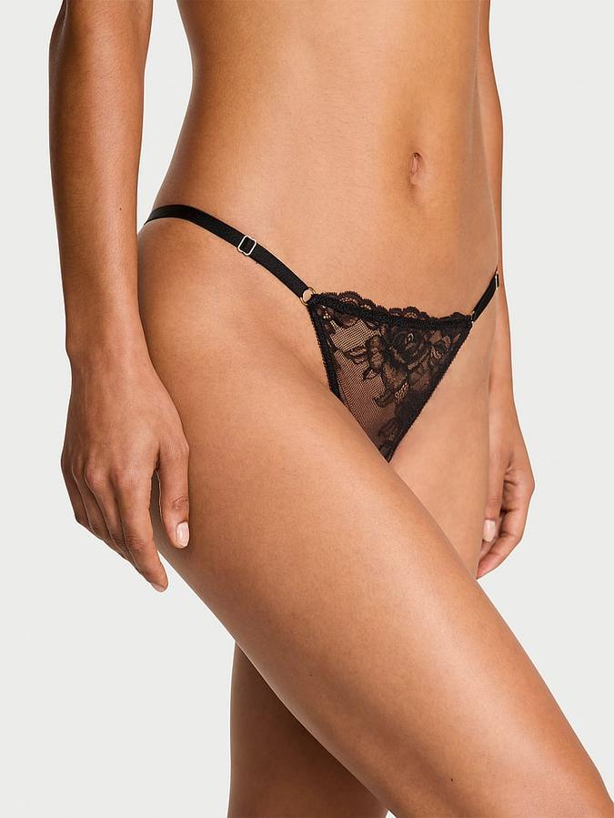Rose Lace Adjustable V-String Panty