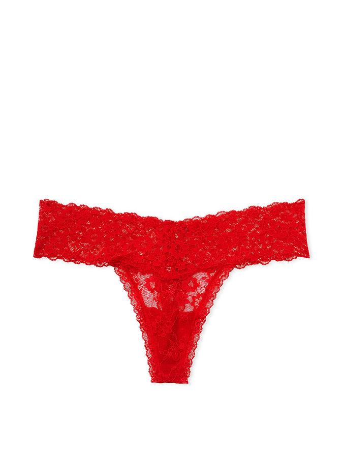 Lace Lace-Up Thong Panty image number 2