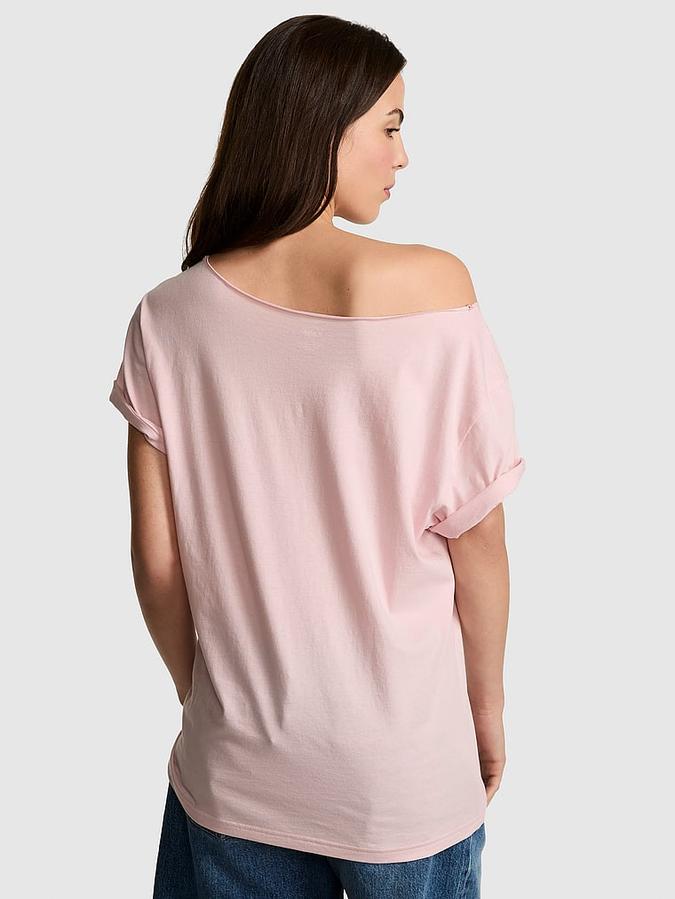 Campus Cotton Off-The-Shoulder Tee image number 1