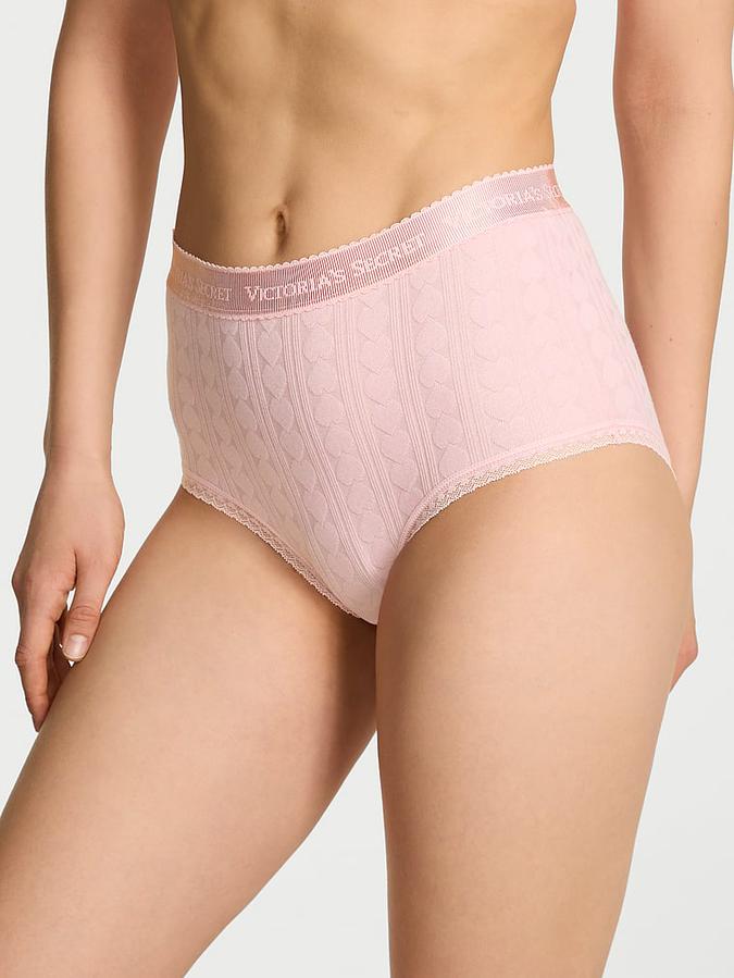 Logo Heart Pointelle Modern Brief Panty
