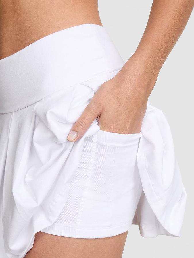 All-Day Cotton Foldover Pleated Skort image number 4