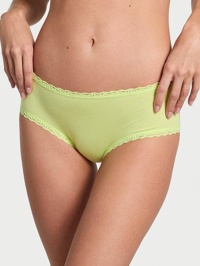 Cotton Lace-Waist Cheeky Panty