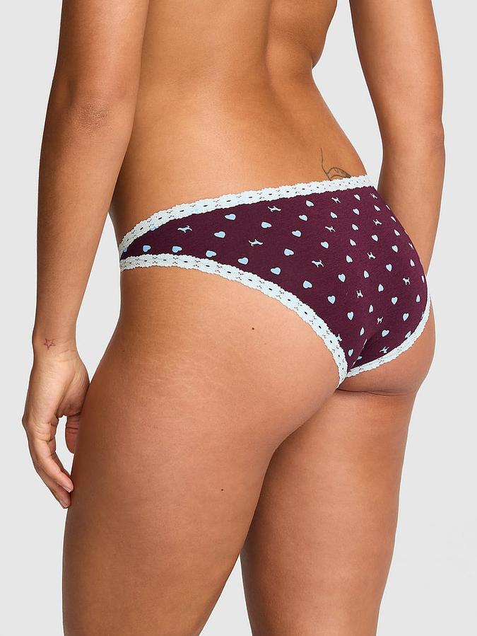 Cotton Lace-Trim Cheeky Panty