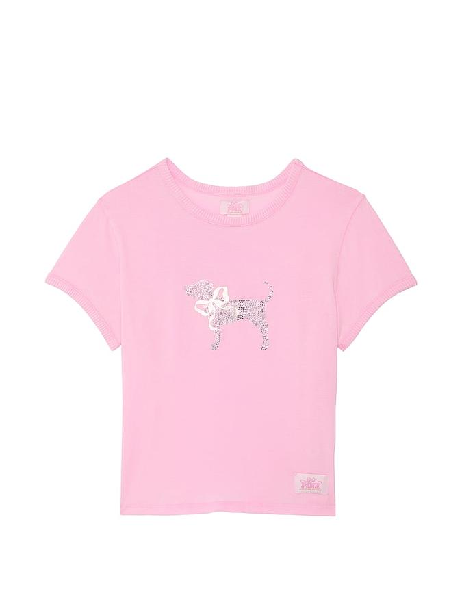 PINK x LoveShackFancy Retro Cotton Tee image number 2